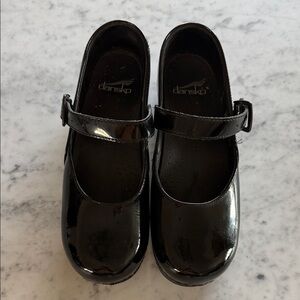Dansko Kids Glossy Black Dress Shoes